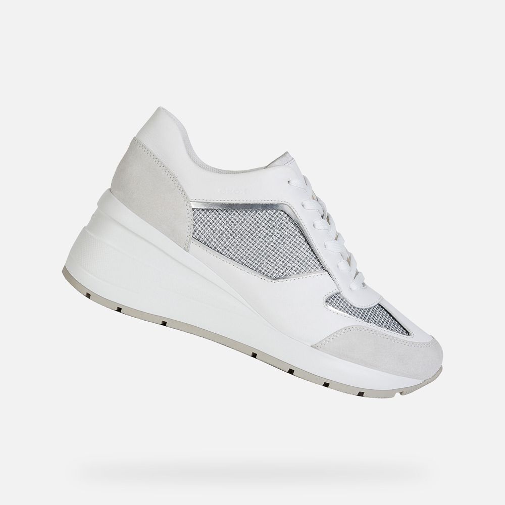 Geox Sneakers Grey/White Zosma - Geox Womens Shoes - UBLFER126